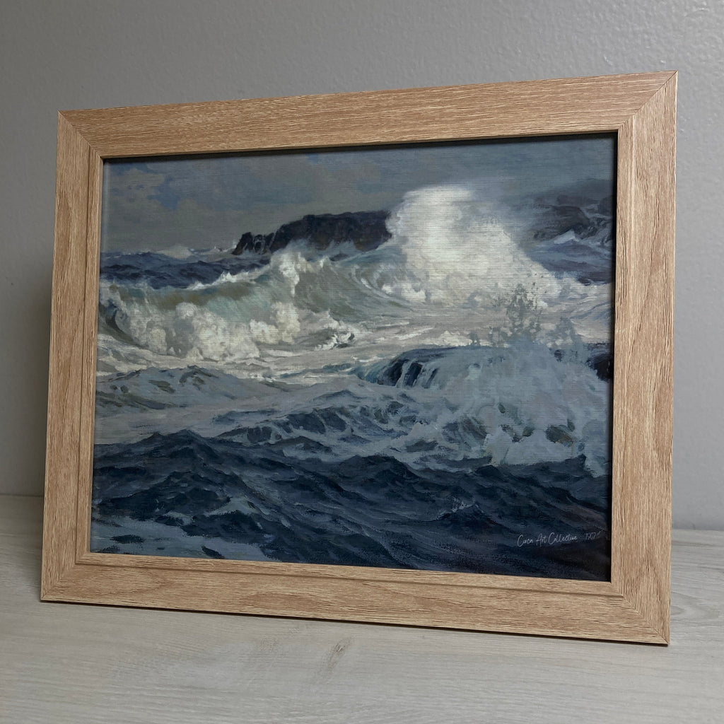 Ocean Waves | Vintage Art #001 | Framed 8x10"