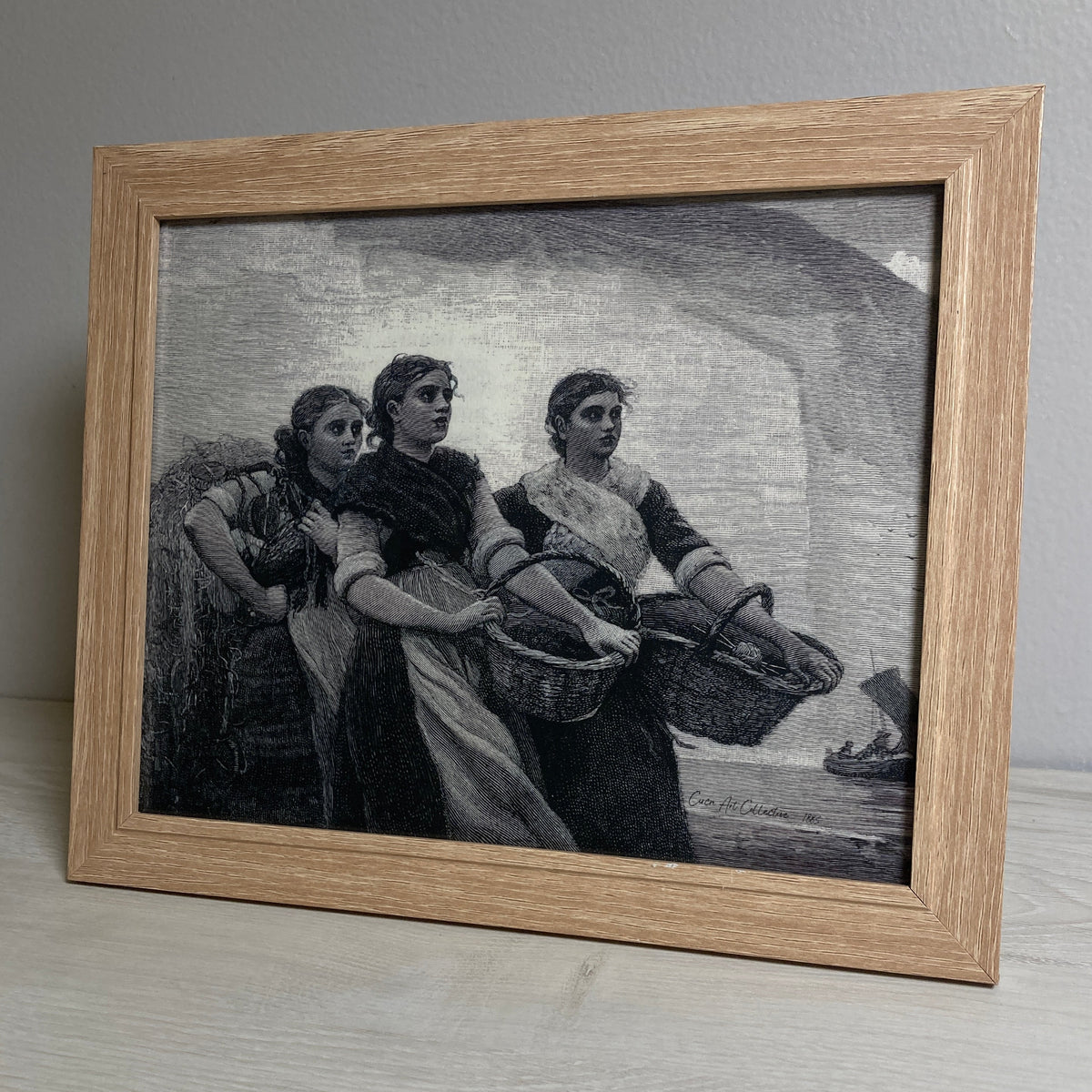 Women at the Caves | Vintage Art #002 | Framed 8x10"