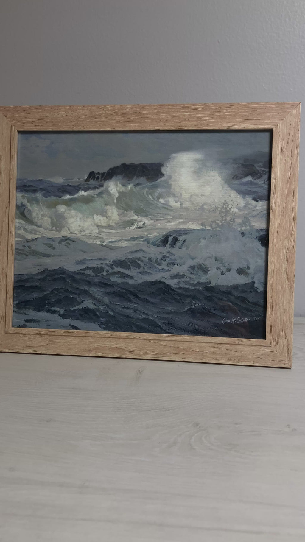 Ocean Waves | Vintage Art #001 | Framed 8x10"