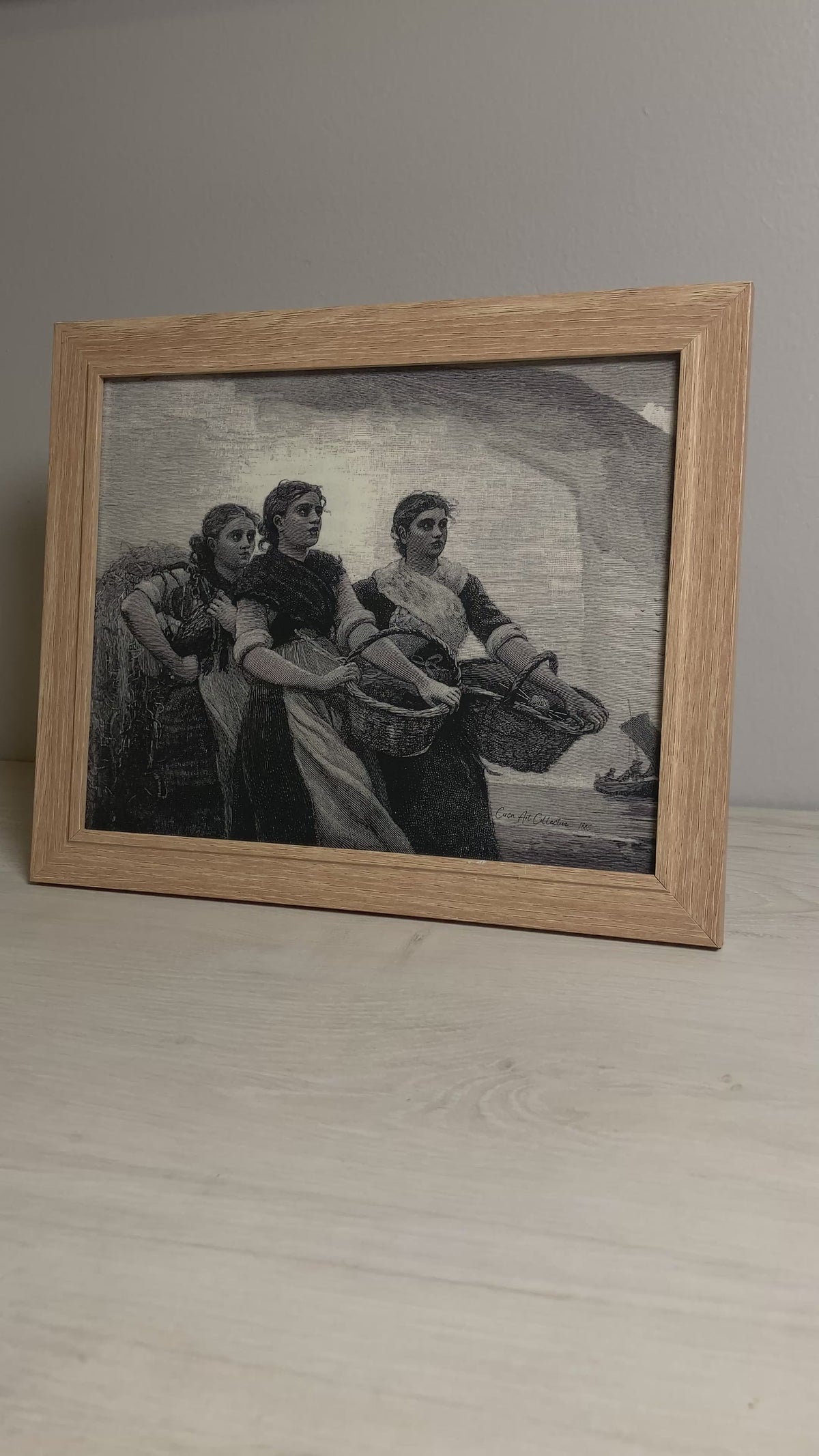 Women at the Caves | Vintage Art #002 | Framed 8x10"